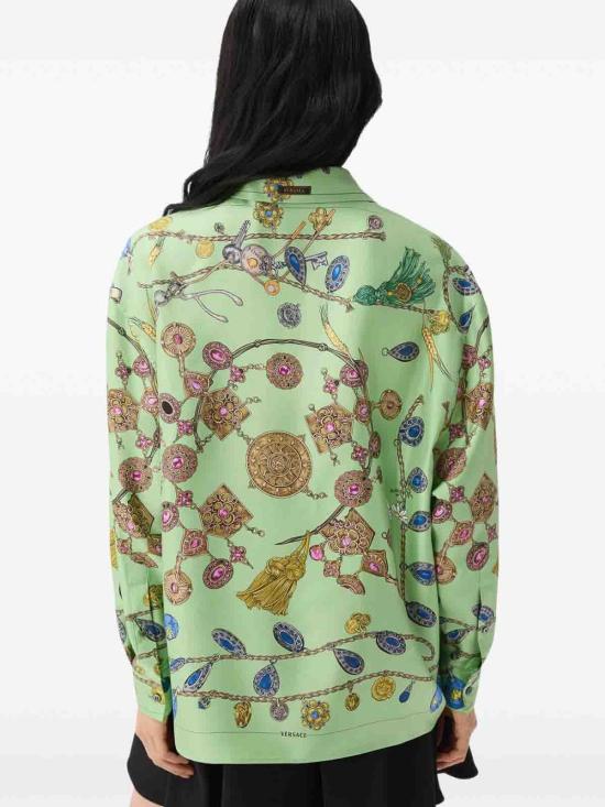 26FW 베르사체 블라우스 10256861A188565GE70 GREEN - VERSACE
