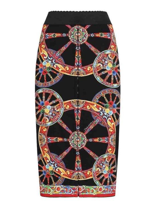 26FW 돌체앤가바나 미디 스커트 F4K33TGDDTAHH6CL MULTICOLOUR