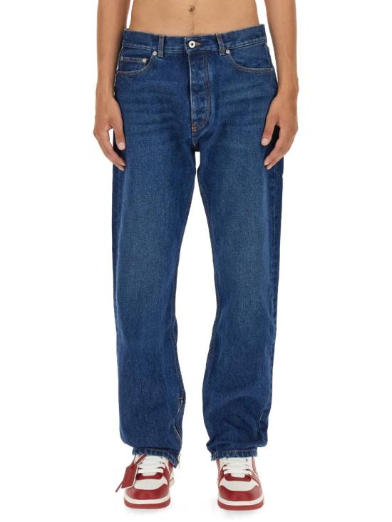  오프화이트 데님 팬츠 OMYA177 F23DEN0024400 BLUE - OFF WHITE