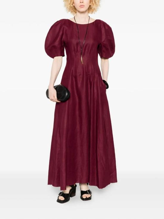26SS 가브리엘라허스트 롱 원피스 2264147BDX Dark Red - GABRIELA HEARST