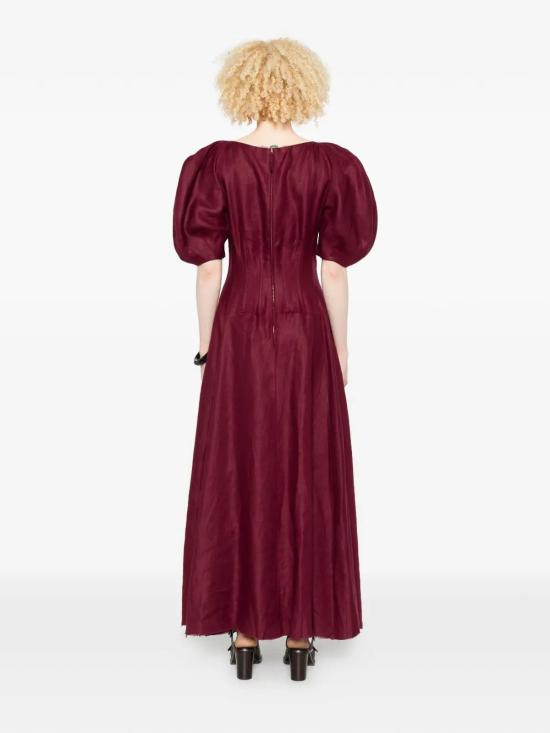 26SS 가브리엘라허스트 롱 원피스 2264147BDX Dark Red - GABRIELA HEARST