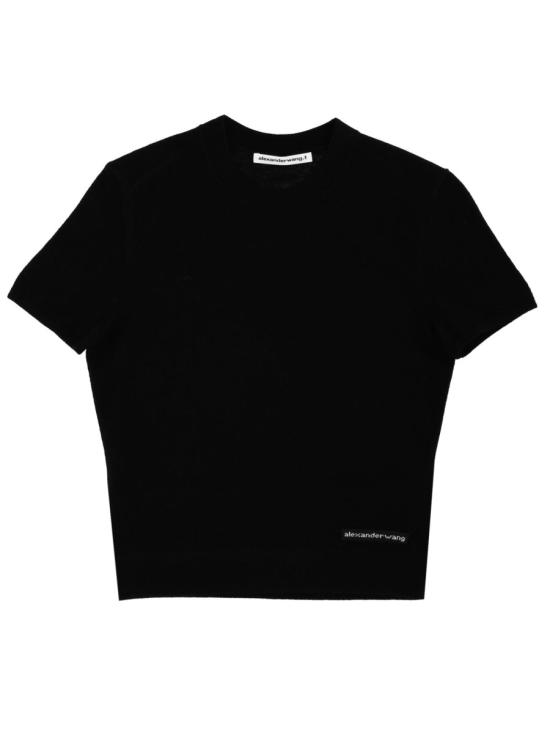 26SS 티바이알렉산더왕 폴로 티셔츠 4KC1261114 001 BLACK