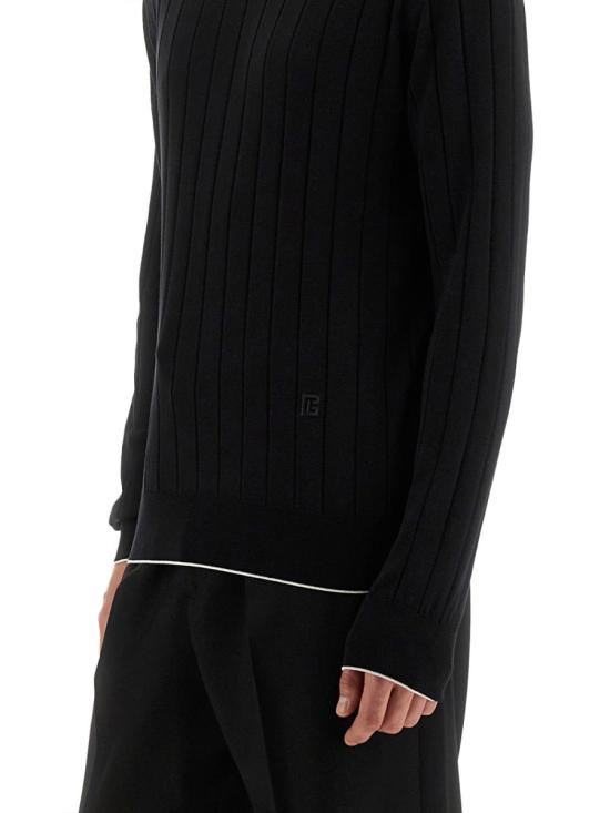 25FW 발망 스웨터 FH1KD000KI73 EAB BLACK - BALMAIN