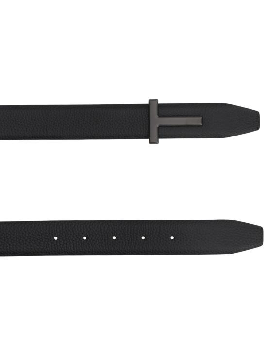 26FW 톰포드 레더 팔라듐 T버클 벨트 TB224 LCL236LNAA BLACK - TOMFORD