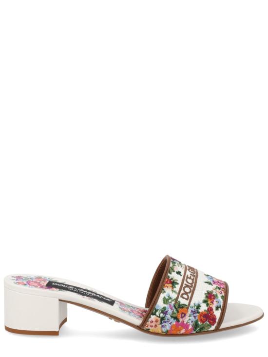 26SS 돌체앤가바나 자수 나파 레더 뮬 CR1748 A64838V135 WHITE - DOLCE & GABBANA