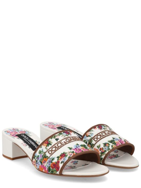 26SS 돌체앤가바나 자수 나파 레더 뮬 CR1748 A64838V135 WHITE - DOLCE & GABBANA