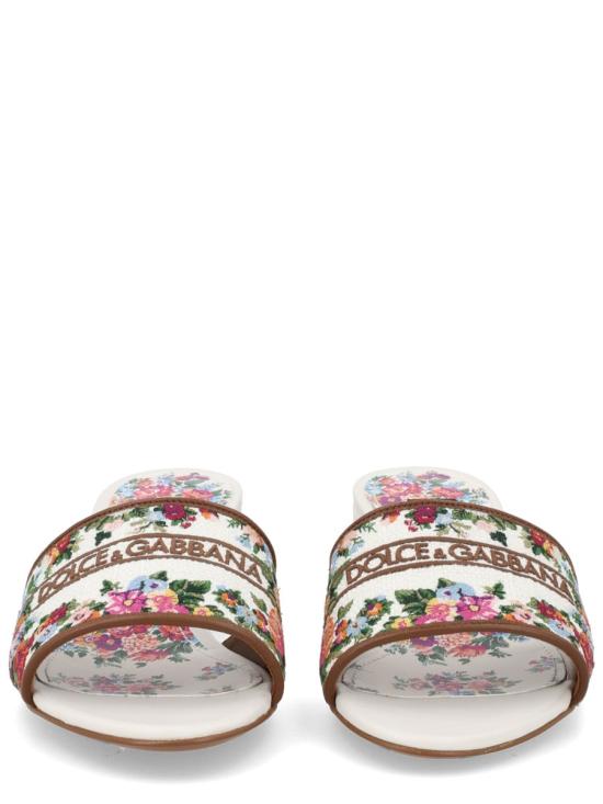 26SS 돌체앤가바나 자수 나파 레더 뮬 CR1748 A64838V135 WHITE