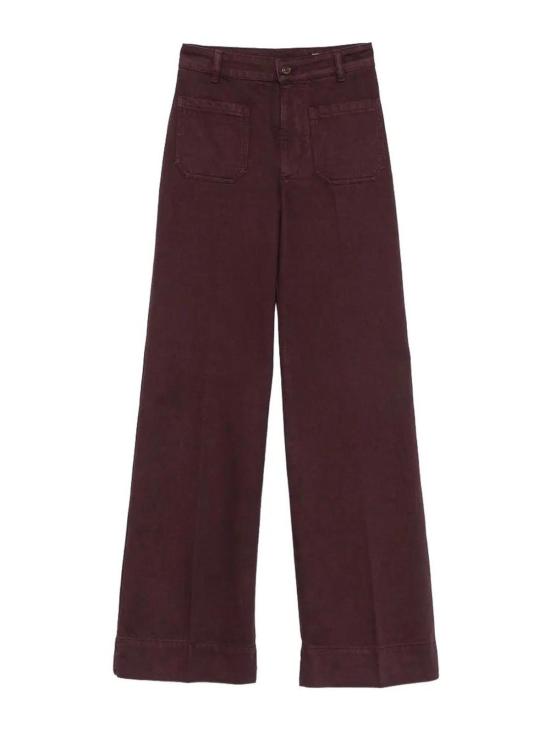 26FW 빅토리아 베컴 스트레이트 팬츠 1326DJE007252P9887 Dark Red