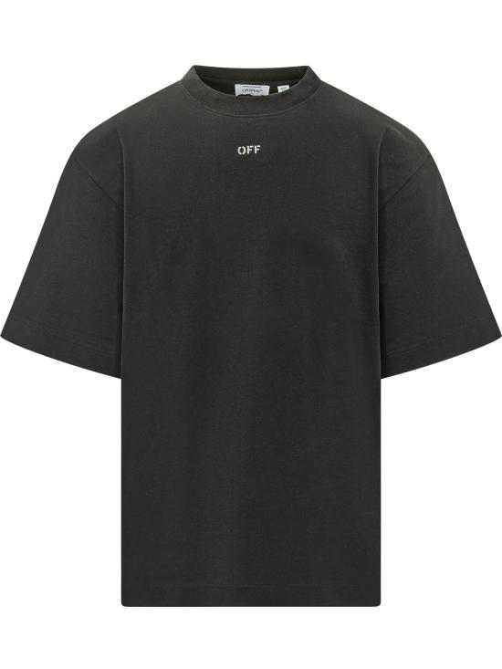 26FW 오프화이트 반팔 티셔츠 44MAA120F26J01 C001 BLACK