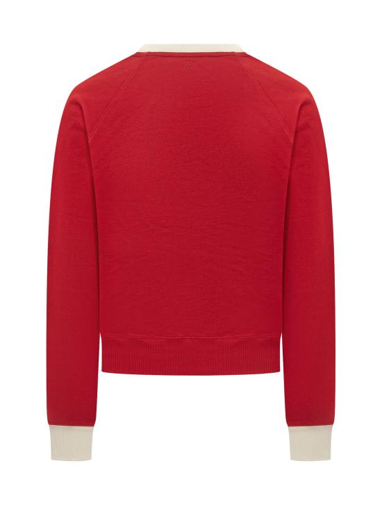 26FW 아미 긴팔 티셔츠 USW797JE0245 A202 ROUGE RUBIS - AMI