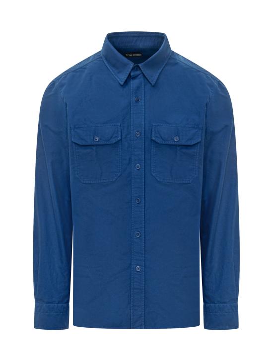 26FW 톰포드 긴팔 셔츠 HME001FMC327 UDC ELECTRIC BLUE