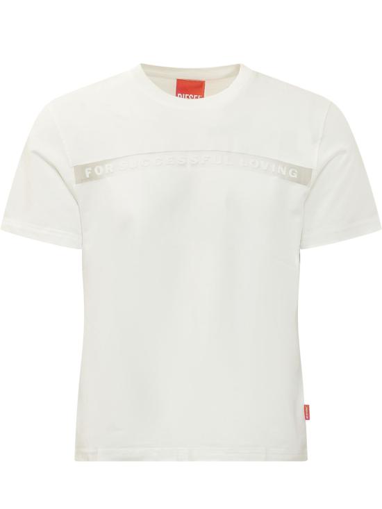 26FW 디젤 반팔 티셔츠 P018050SPDX 100 BIANCO