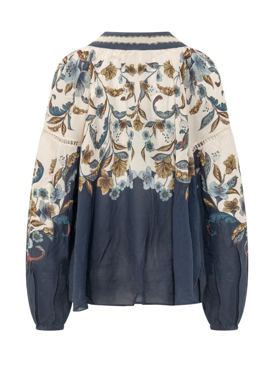 26FW 팜 리오 블라우스 366772 26051 GOLDEN NATURE NAVY BLUE - FARM RIO