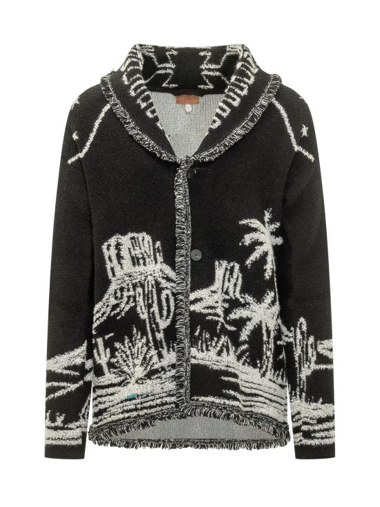 26FW 알라누이 가디건 LMHB039E26KNI006 1004 BLACK WHITE