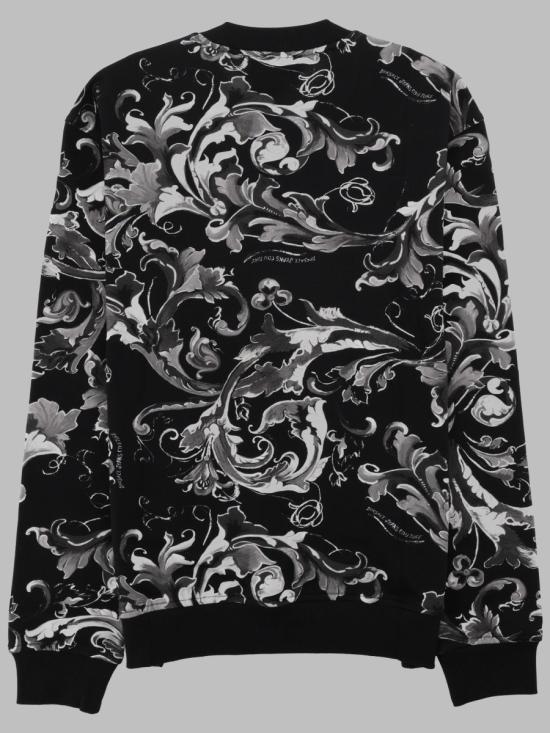 26FW 베르사체 바로코 프린트 스웨트 셔츠 79GAI3R0 FS201899 BLACK - VERSACE
