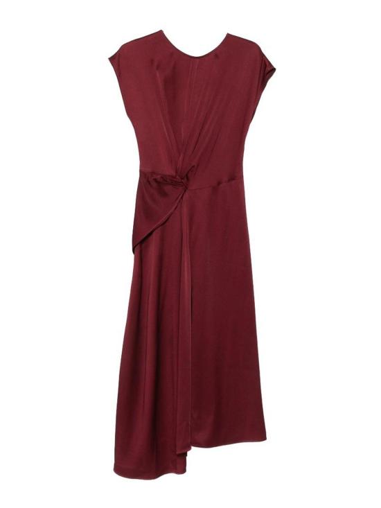 26FW 빅토리아 베컴 롱 원피스 1226WDR007292D2 Dark Red
