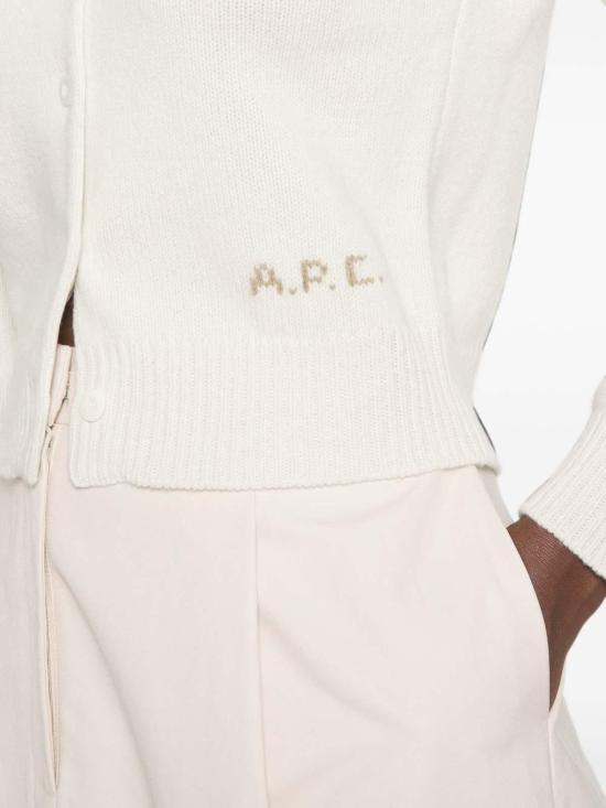 26FW 아페쎄 가디건 WOASWF22352AAD WHITE - A.P.C.