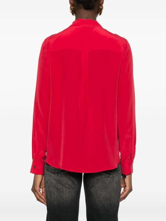 26FW 핑코 셔츠 105593A3L1CRACKERSR66 RED - PINKO