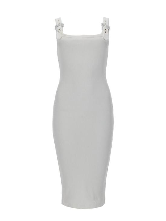 26SS 베르사체 미디 원피스 80HAO943J0198039 White