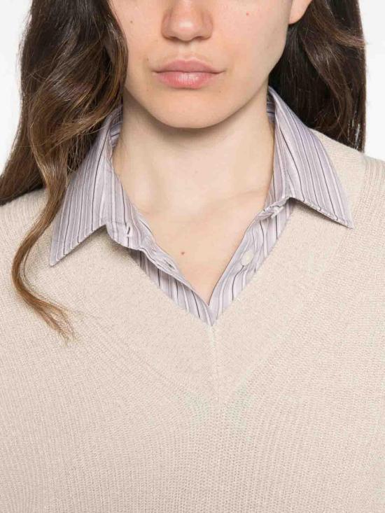26FW 브루넬로 쿠치넬리 탑 M1E224722PCMA71 Light Beige - BRUNELLO CUCINELLI