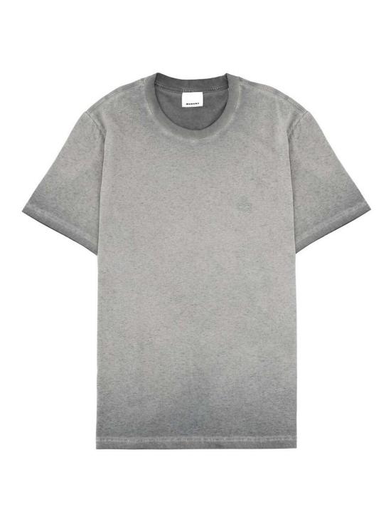 26SS 이자벨마랑 honoré 프린트 코튼 쇼트 슬리브 티셔츠 TS0052HBD1N06H67KI GREY