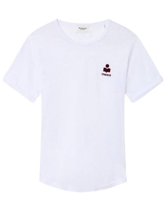 26SS 이자벨마랑에뚜왈 콜디아 플록 리넨 티셔츠 TS0315FA A1N09E20WH WHITE