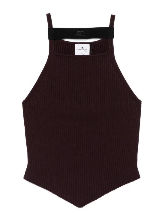 26FW 쿠레쥬 민소매 티셔츠 326MTO550FI0001B259 DARK RED