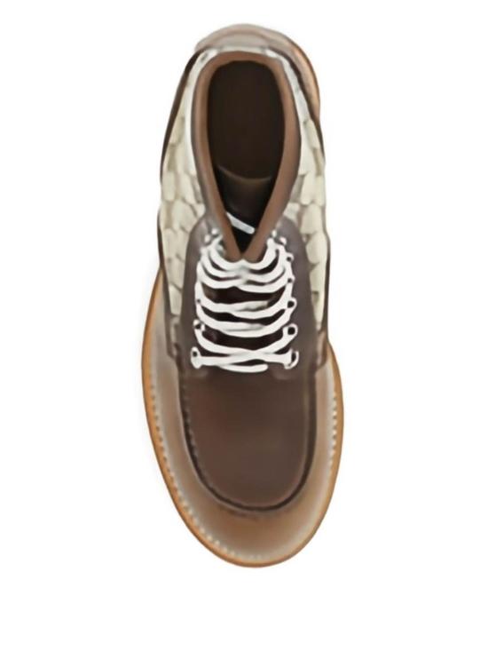 25FW 구찌 라운드 토 레이스업 앵클 부츠 831149AAEZE2541 BROWN - GUCCI