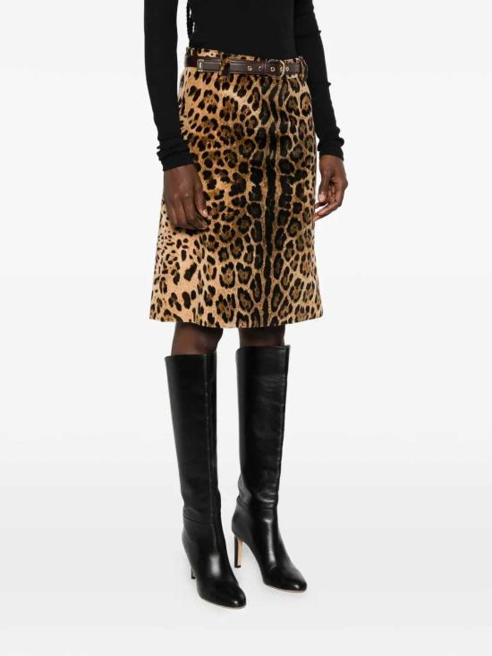 26FW 막스마라 스튜디오 미디 스커트 FALANGE001 BROWN - MAX MARA STUDIO