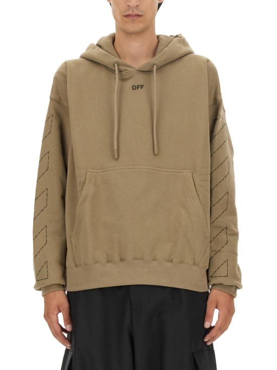  오프화이트 스티치 스케이트 후드 티셔츠셔츠 OMBB085 F23FLE0196110 BEIGE - OFF WHITE