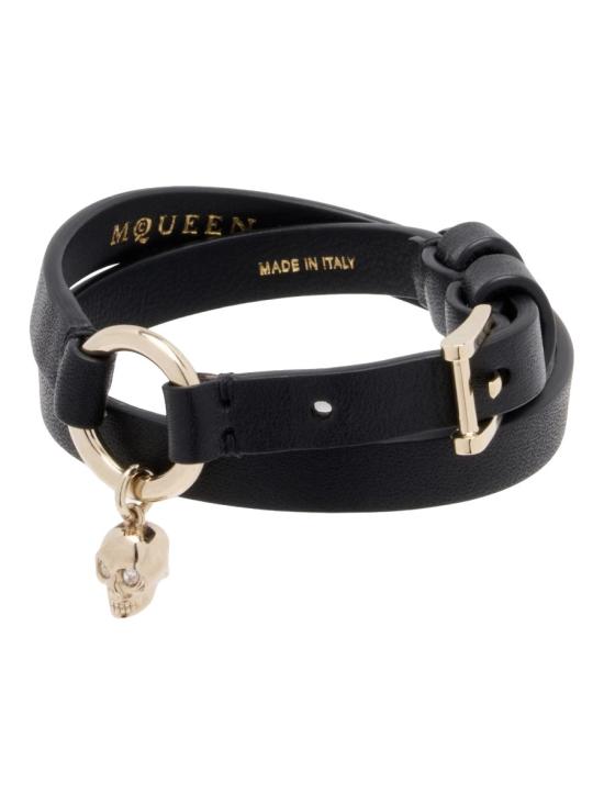 26FW 알렉산더 맥퀸 팔찌 857148 1AAWH1000 BLACK - ALEXANDER MCQUEEN
