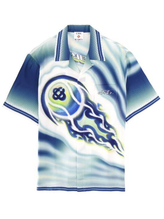 26SS 카사블랑카 셔츠 M SP26 SH 003 06THEARTOF BLUE