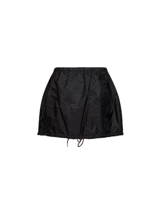 26FW 프라다 리나일론 드로스트링 셔링 미니 스커트 21X053OOO1WQ9F0002 BLACK - PRADA