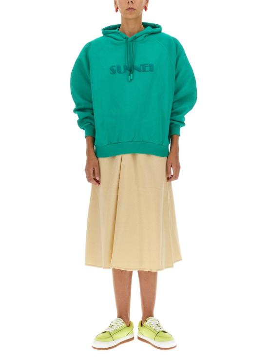  써네이 긴팔 티셔츠 CRTWXJER009 COT007005B GREEN - SUNNEI