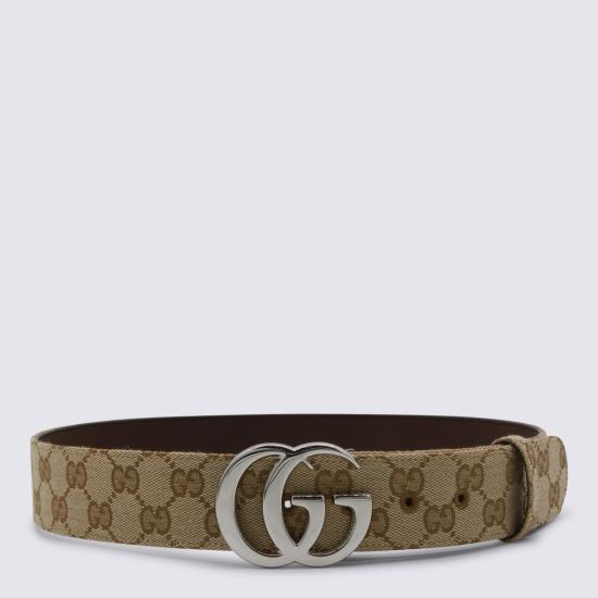 26FW 구찌 플랫 마몽 벨트 864233 FAFUT9611 SAND GG - GUCCI