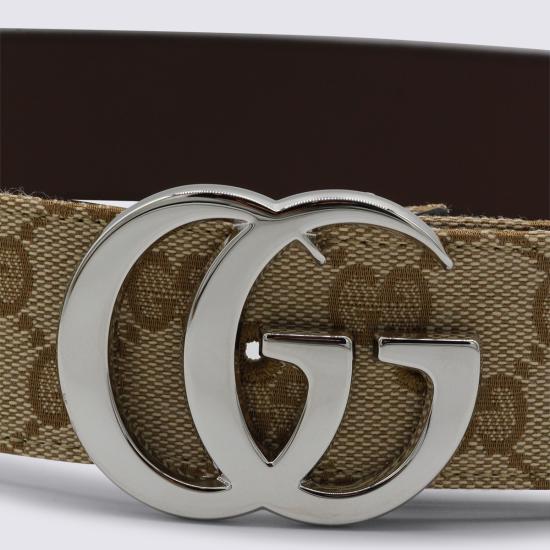26FW 구찌 플랫 마몽 벨트 864233 FAFUT9611 SAND GG - GUCCI
