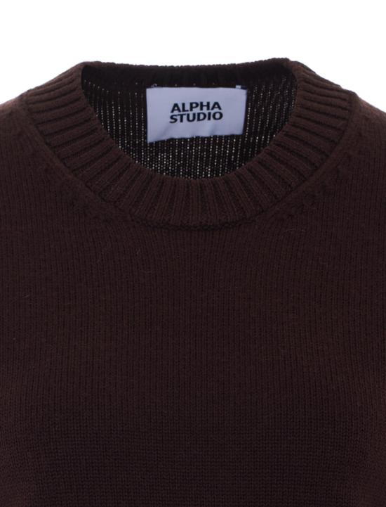 26FW 알파스튜디오 스웨터 8100C 2007 BROWN - ALPHA STUDIO