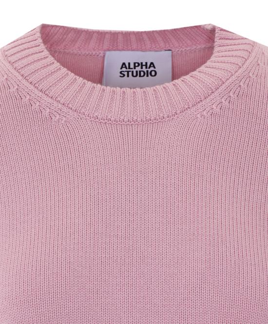 26FW 알파스튜디오 스웨터 8100C 2011 PINK - ALPHA STUDIO