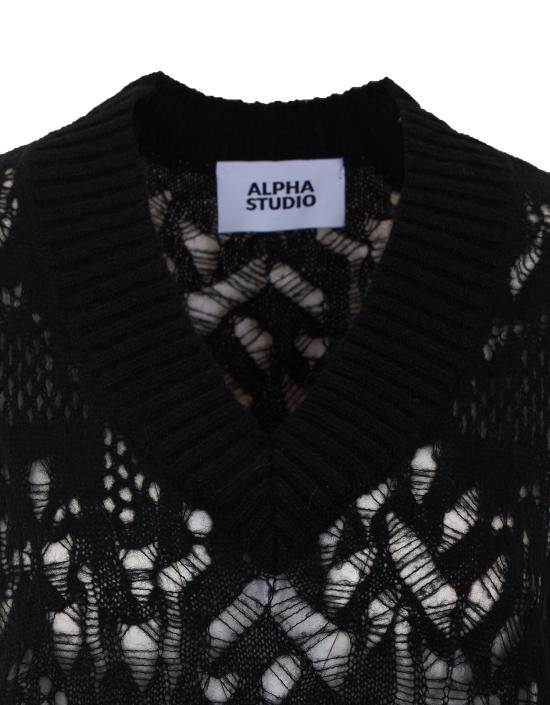 26FW 알파스튜디오 스웨터 8510F 2357 BLACK - ALPHA STUDIO