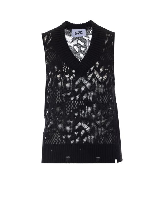 26FW 알파스튜디오 스웨터 8510F 2357 BLACK