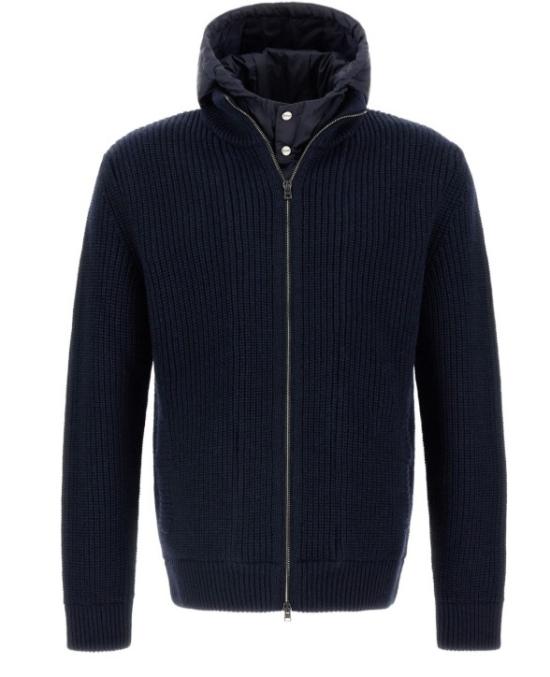 26FW 에르노 5게이지 리브 메리노 울 나일론 샤모니 재킷 MC000195U 702729290 DARK NAVY