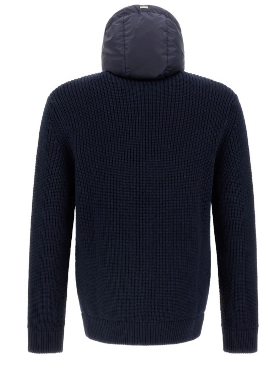26FW 에르노 5게이지 리브 메리노 울 나일론 샤모니 재킷 MC000195U 702729290 DARK NAVY - HERNO