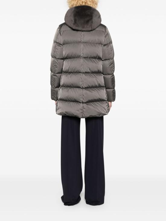 26FW 에르노 새틴 & 뉴 레이디 퍼 A셰이프 다운 자킷 PI001934D 12170Z9480 GRIGIO ANTRACITE - HERNO