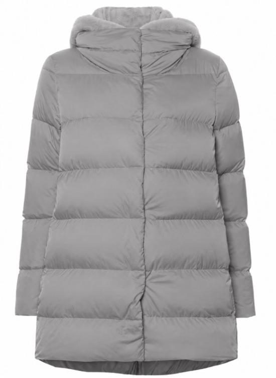 26FW 에르노 새틴 & 뉴 레이디 퍼 A셰이프 다운 자킷 PI001934D 12170Z9480 GRIGIO ANTRACITE
