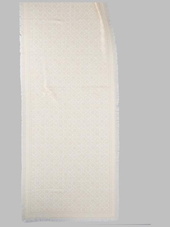 26FW 토리버치 T 모노그램 플로럴 오블롱 스카프 181355 100 BEIGE - TORY BURCH