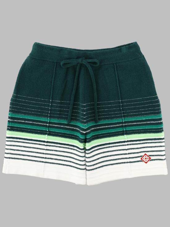 26FW 카사블랑카 숏팬츠 M PF26 KW 1423 01WHITE GREEN