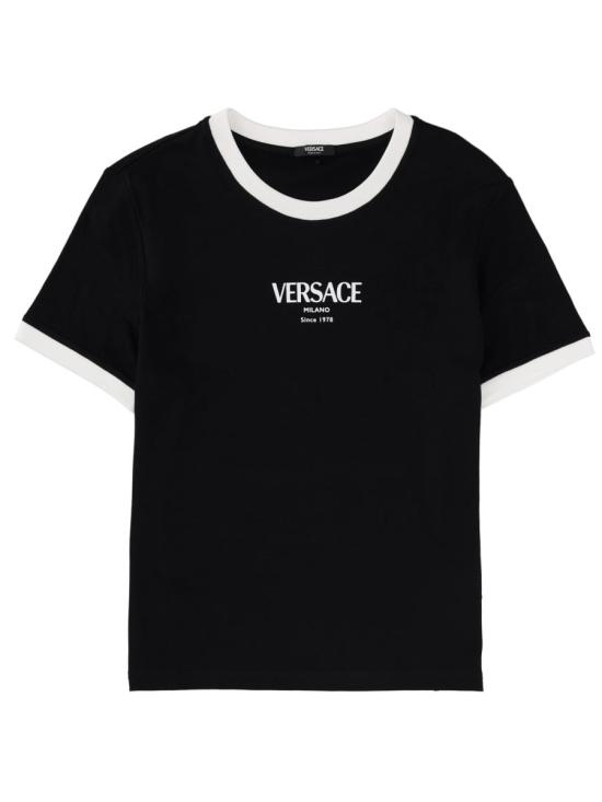 26SS 베르사체 폴로 티셔츠 1022656 1A166852B020 BLACK