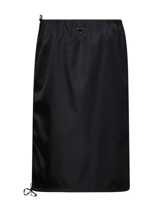 26FW 프라다 리나일론 스트레이트 미디 스커트 21H060WAO1WQ8F0002 BLACK - PRADA