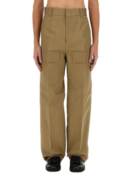  구찌 코튼 와이드 레그 카고 트라우저 762309 ZAPRO9569 BEIGE - GUCCI