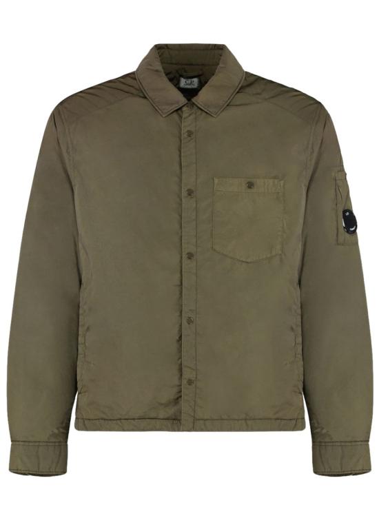 25FW 씨피 컴퍼니 크롬-R 렌즈 버튼 오버셔츠 19CMOS088A 005904G683 GREEN - C.P. COMPANY